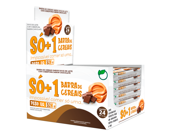 SÓ+1 BARRINHA DE CEREAIS - SABOR DOCE DE LEITE COM CHOCOLATE